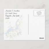 Vintage Birds Bedankt Briefkaart (Achterkant)