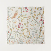 Vintage birds in folio with flowers seamless pat