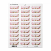Vintage Birds Roze Kersenbloesem Labels (Full Sheet)