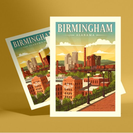 Vintage Birmingham, Alabama Briefkaart
