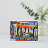 Vintage Birmingham Alabama Briefkaart (Staand voorkant)