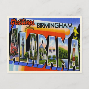 Vintage Birmingham Alabama Briefkaart