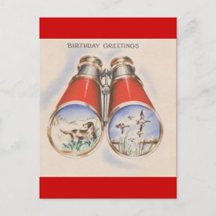 Vintage Birthday Greetings   Vogeljacht Briefkaart