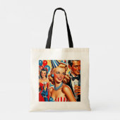 Vintage Birthday Illustration Tote Bag (Achterkant)
