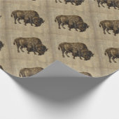 Vintage Bison Cadeaupapier (Hoek)