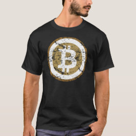 Vintage Bitcoin (Vervagende) Grafische Print T-Shi T-shirt