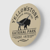 Vintage Bizon Yellowstone National Park Grote Klok (Hoek)