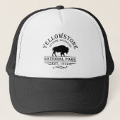Vintage Bizon Yellowstone National Park Trucker Pet (Voorkant)