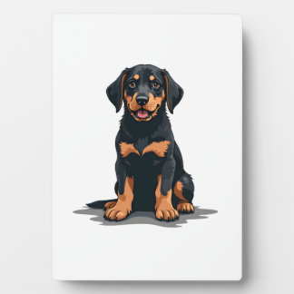 Vintage Black and Tan Dog Back View Illustration P Fotoplaat