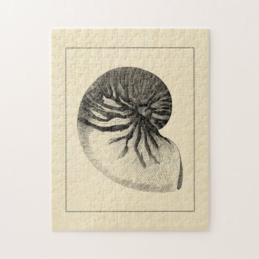 Vintage Black and White Conch Shell Legpuzzel (Verticaal)