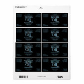 Vintage Black Beard Oil Bottle Label (Full Sheet)