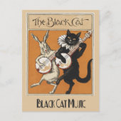 Vintage Black Cat Advertisement Poster Briefkaart (Voorkant)