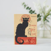 Vintage Black Cat Advertisement Poster Briefkaart (Staand voorkant)