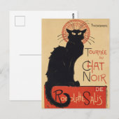 Vintage Black Cat Advertisement Poster Briefkaart (Voorkant / Achterkant)
