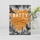 Vintage Black Crow Hallowe'en-feestje   Kaart (Staand voorkant)