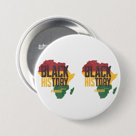 Vintage Black History Period t for Parents and Fam Ronde Button 7,6 Cm