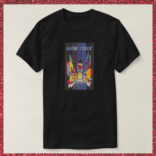 Vintage Black New York Times Square Poster T-shirt