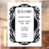 Vintage Black & White Raamsticker (Vel 2)