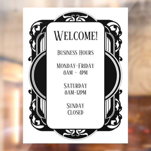 Vintage Black & White  Raamsticker (Vel 2)