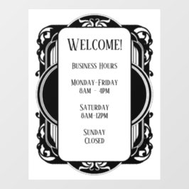 Vintage Black & White Raamsticker