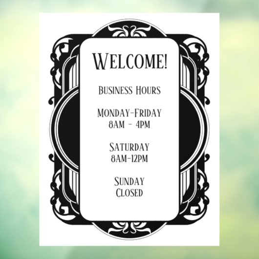 Vintage Black & White  Raamsticker (Vel 3)