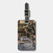 Vintage  Blacksmith-Hoefijzers Bagagelabel (Voorkant verticaal)