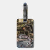 Vintage  Blacksmith-Hoefijzers Bagagelabel (Achterkant verticaal)