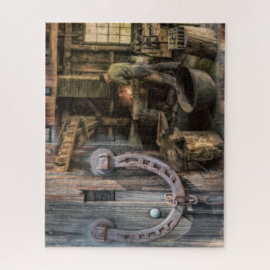 Vintage Blacksmith-Hoefijzers Legpuzzel (Verticaal)