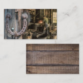 Vintage  Blacksmith-Hoefijzers Visitekaartje (Voorkant / Achterkant)