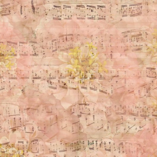 Vintage blad Music Floral-ontkoppeling Tissuepapier