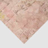 Vintage blad Music Floral-ontkoppeling Tissuepapier (Detail)