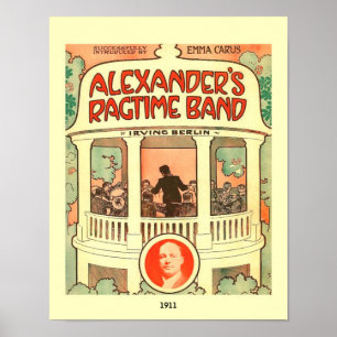 Vintage blad Music Hoesje Alexander Ragtime Band Poster