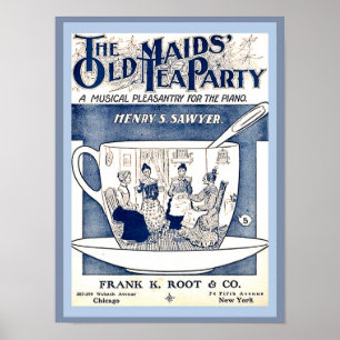 Vintage blad Music Hoesje The Old Maids' Tea Party Poster