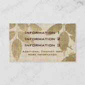 Vintage bladeren Visitekaartjes (Achterkant)