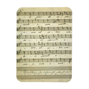 Vintage bladmuziek, antieke muziekscore 1810 magneet