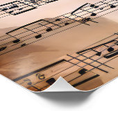 Vintage Bladmuziek Perfect Poster (Hoek)