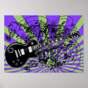 Vintage Bladmuziek Rock N Roll Poster