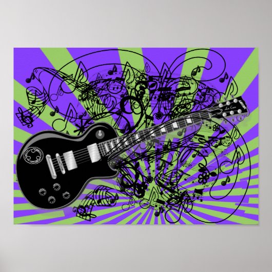 Vintage Bladmuziek Rock N Roll Poster (Voorkant)