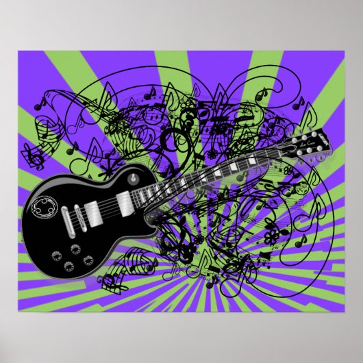 Vintage Bladmuziek Rock N Roll Poster (Voorkant)