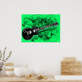 Vintage Bladmuziek Rock N Roll Poster (Keuken)