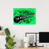 Vintage Bladmuziek Rock N Roll Poster (Thuiskantoor)