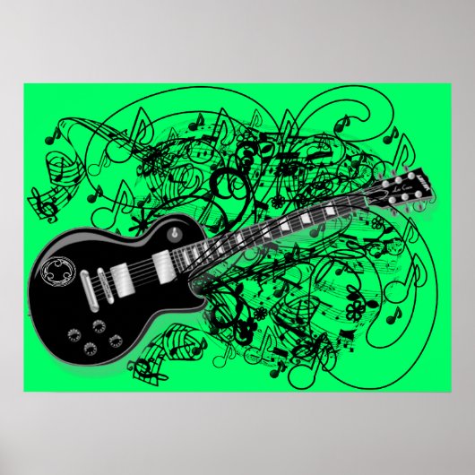 Vintage Bladmuziek Rock N Roll Poster (Voorkant)