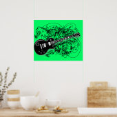 Vintage Bladmuziek Rock N Roll Poster (Keuken)