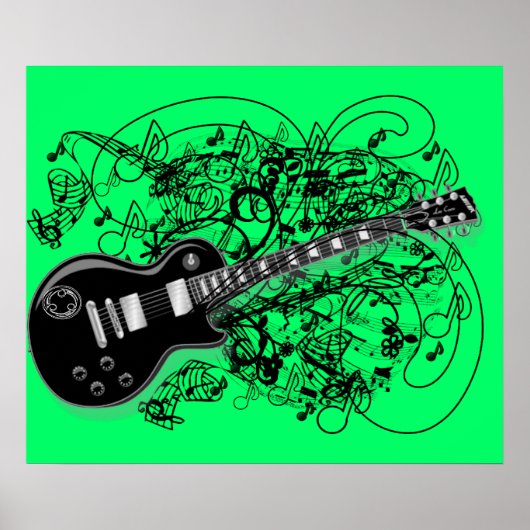 Vintage Bladmuziek Rock N Roll Poster (Voorkant)
