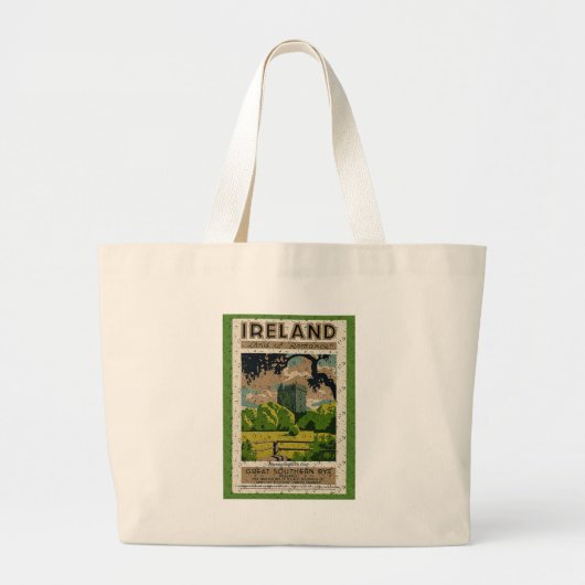Vintage Blarney Castle Grote Tote Bag (Voorkant)