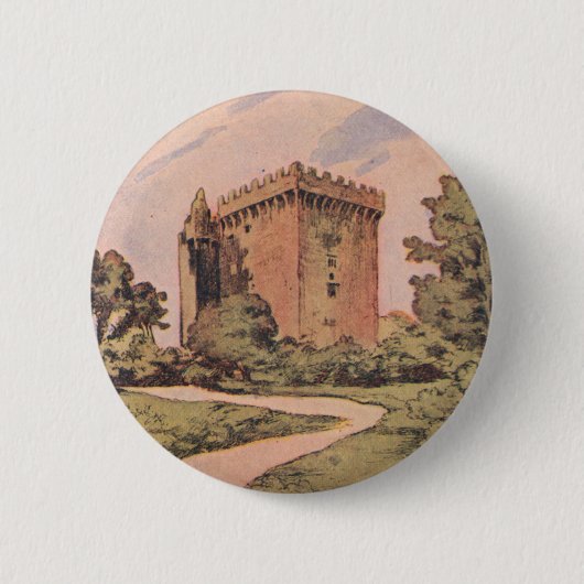 Vintage Blarney Castle Ronde Button 5,7 Cm (Voorkant)