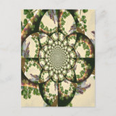 Vintage Blarney Castle & Shamrocks Kaleidoscoop Briefkaart (Voorkant)