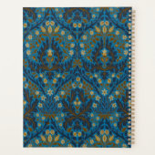 Vintage Blau Teal William Morris Herfstbloemen Planner (Achterkant)