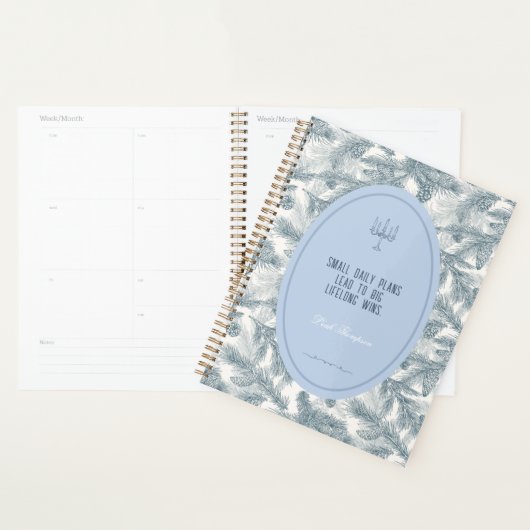 Vintage Blauwe Dennen Botanische Planner (Display)