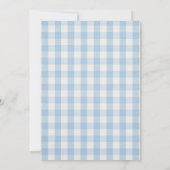 Vintage Blauwe Gingham Eerste Rodeo Kaart (Achterkant)